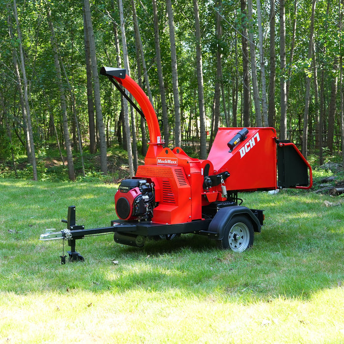 HONDA GX690 22HP 688cc Twin Cylinder Gasoline Engine Powered 7" Hydraulic Feeding Wood Chipper,  DCH7