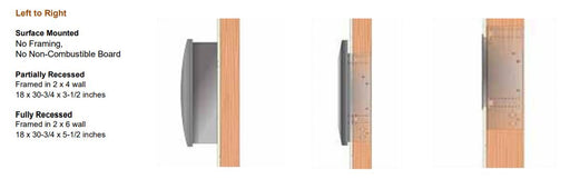 Empire Black Wrap Cabinet for 30" Boulevard SL Vent Free Linear Fireplace DCSL30BL Empire Comfort Systems