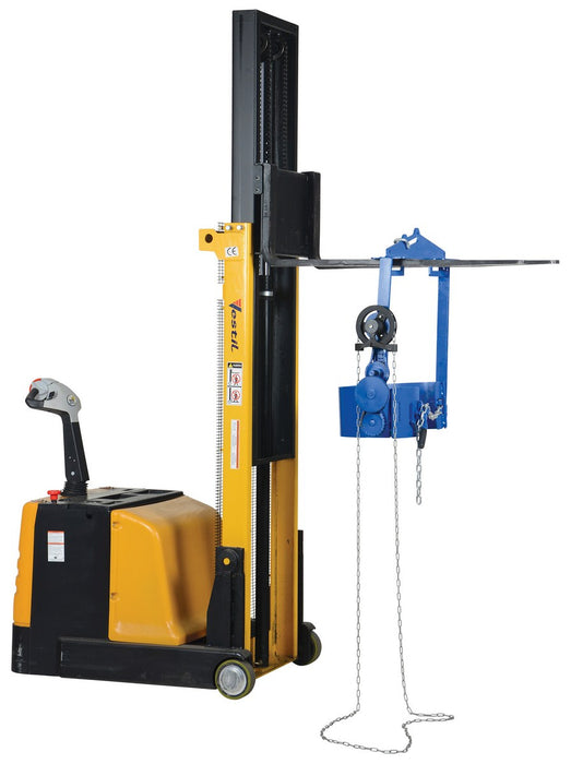 Vestil DCT-85 Steel Hoist Mounted Drum Carrier/Rotator 55 Gallon 1,500 lb. Capacity Blue