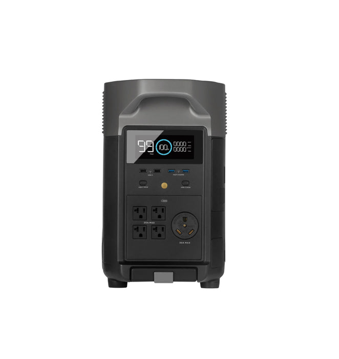 Green Vista Living EcoFlow DELTA Pro Portable Power Station Solar Generator - Side View