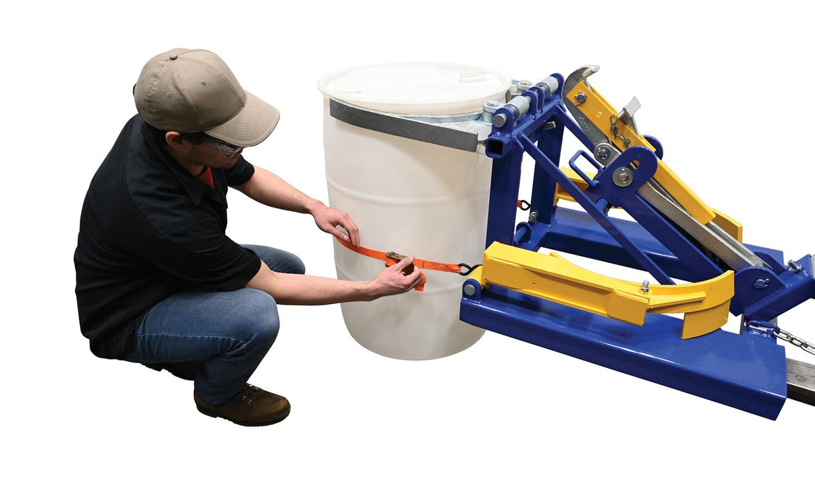 Vestil DFDL-3 steel deluxe combination fork mounted drum lifter - view 9