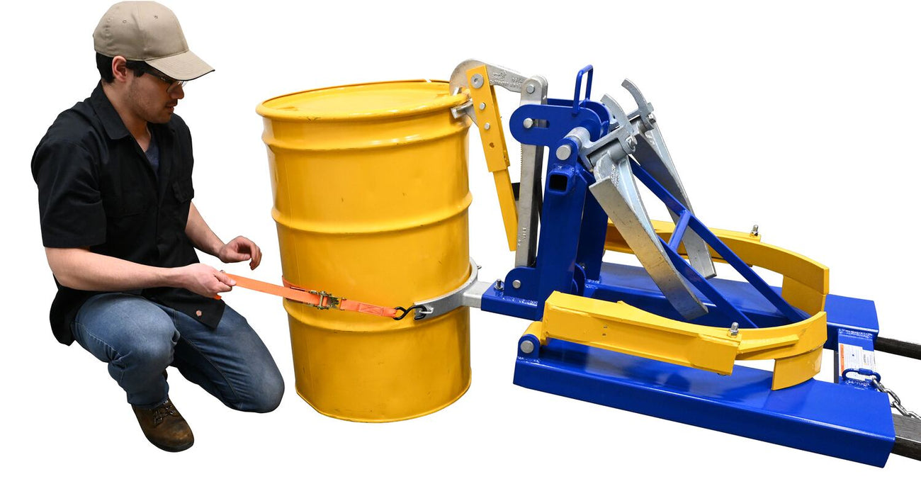 Vestil DFDL-3 steel deluxe combination fork mounted drum lifter - view 17