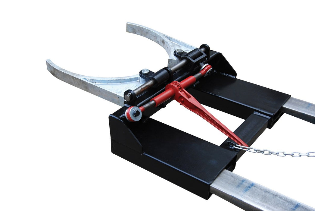 Vestil DGS-AG Steel Spring Grip Fork Mounted Drum Gripper 34 in. x 27-3/4 in. x 9-1/2 in. 1000-1,500 lb. Capacity Black