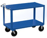 Vestil DH-PH4-2448 Steel 24 in. x 48 in. Platform Heavy Duty Ergo Handle Cart with GFN Casters 4,000 lb. Capacity Blue