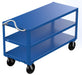 Vestil DH-PH4-2460-3 Steel 24 in. x 60 in. Platform Heavy Duty 3 Shelf Ergo Handle Cart with GFN Casters 4,000 lb. Capacity B