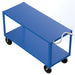 Vestil DH-PH4-2460 Steel 24 in. x 60 in. Platform Heavy Duty Ergo Handle Cart with GFN Casters 4,000 lb. Capacity Blue