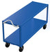 Vestil DH-PH4-2472 Steel 24 in. x 72 in. Platform Heavy Duty Ergo Handle Cart with GFN Casters 4,000 lb. Capacity Blue