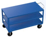 Vestil DH-PH4-3060-3 Steel 30 in. x 60 in. Platform Heavy Duty 3 Shelf Ergo Handle Cart with GFN Casters 4,000 lb. Capacity B