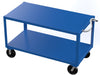 Vestil DH-PH4-3060 Steel 30 in. x 60 in. Platform Heavy Duty Ergo Handle Cart with GFN Casters 4,000 lb. Capacity Blue
