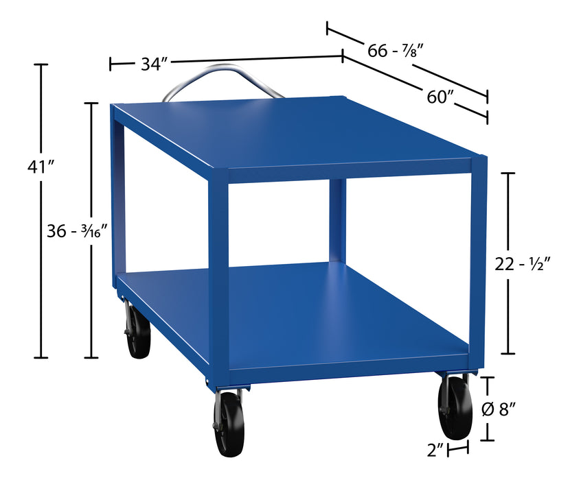 Vestil DH-PH4-3460 steel dimensions diagram