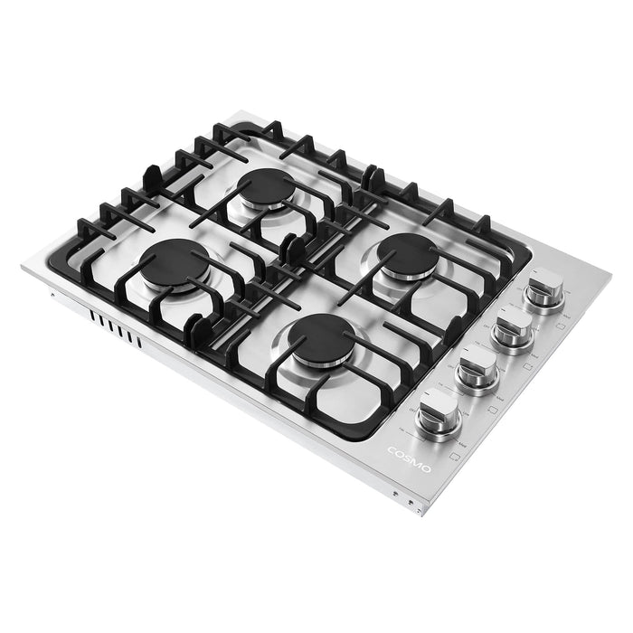 Cosmo 30-Inch Gas Cooktop with 4 Burners in Stainless Steel  (COS-DIC304) Cosmo
