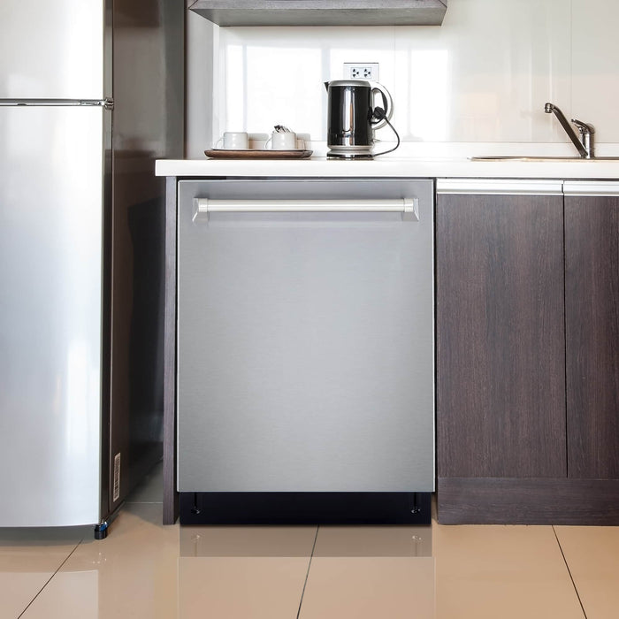 Cosmo 4-Piece Appliance Package - 30-Inch Electric Range, Wine Cooler, Dishwasher and Refrigerator with Water Dispenser in Stainless Steel (COS-4PKG-630) Cosmo