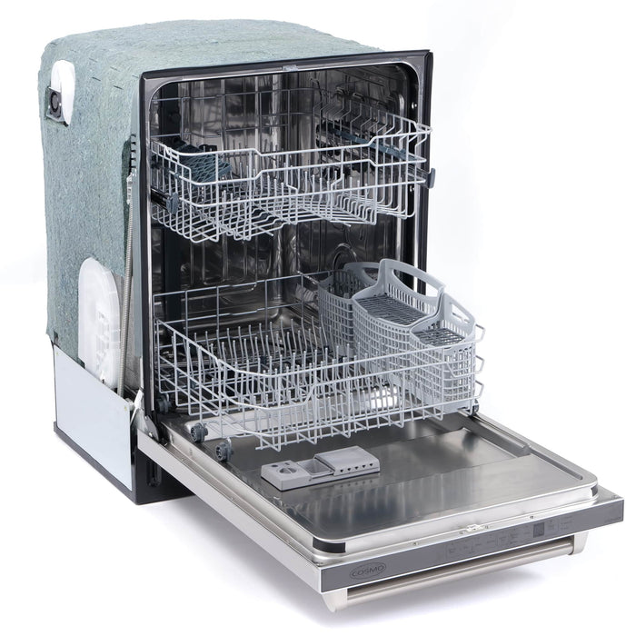Cosmo 4-Piece Appliance Package - 30-Inch Dual Fuel Range, Dishwasher, Refrigerator and Wine Cooler in Stainless Steel (COS-4PKG-016) Cosmo