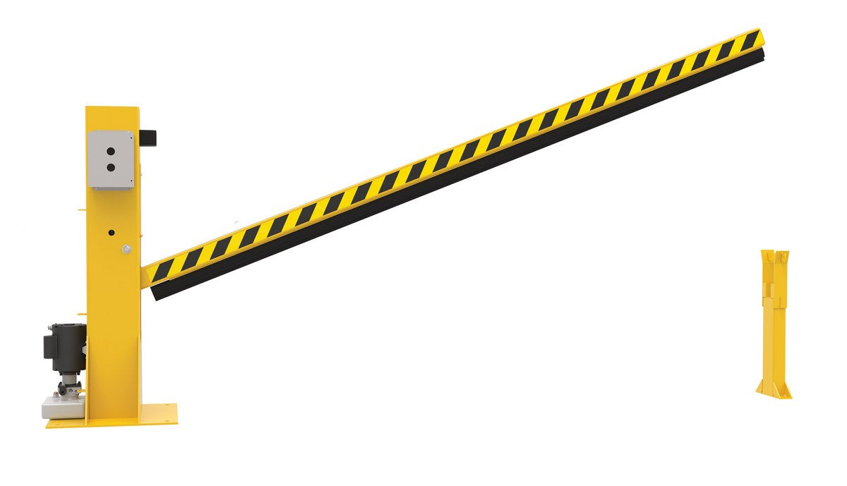 Vestil DJG-100-10 Steel Dock Barricade Electric/Hydraulic 10 ft. Yellow