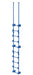 Vestil DKL-10-BL Steel Walk Through Dock Ladder 10 Step 300 lb. Capacity Blue