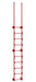 Vestil DKL-10-RD Steel Walk Through Dock Ladder 10 Step 300 lb. Capacity Red