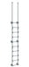 Vestil DKL-10-SL Steel Walk Through Dock Ladder 10 Step 300 lb. Capacity Silver