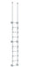 Vestil DKL-10-WT Steel Walk Through Dock Ladder 10 Step 300 lb. Capacity White