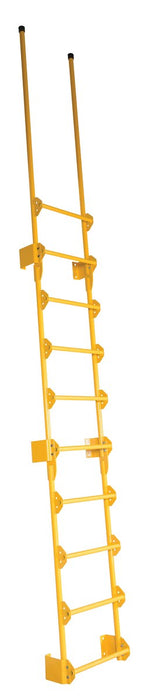 Vestil DKL-10 Steel Walk Through Dock Ladder 10 Step 300 lb. Capacity Yellow