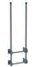 Vestil DKL-2-GYSG Steel Walk Through Dock Ladder 2 Step 300 lb. Capacity Gray Semi Gloss