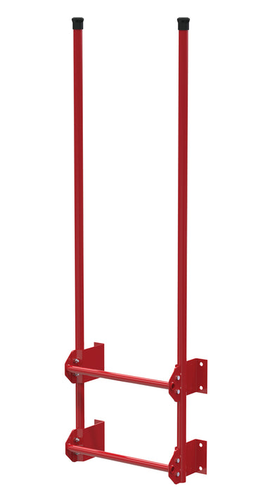 Vestil DKL-2-RD Steel Walk Through Dock Ladder 2 Step 300 lb. Capacity Red