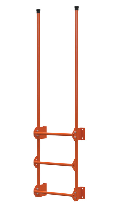 Vestil DKL-3-OR Steel Walk Through Dock Ladder 3 Step 300 lb. Capacity Orange