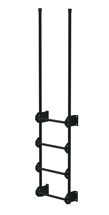 Vestil DKL-4-BK Steel Walk Through Dock Ladder 4 Step 300 lb. Capacity Black