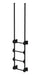 Vestil DKL-4-BK Steel Walk Through Dock Ladder 4 Step 300 lb. Capacity Black