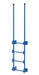 Vestil DKL-4-BL Steel Walk Through Dock Ladder 4 Step 300 lb. Capacity Blue