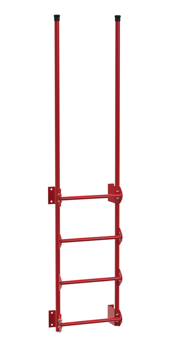 Vestil DKL-4-RD Steel Walk Through Dock Ladder 4 Step 300 lb. Capacity Red