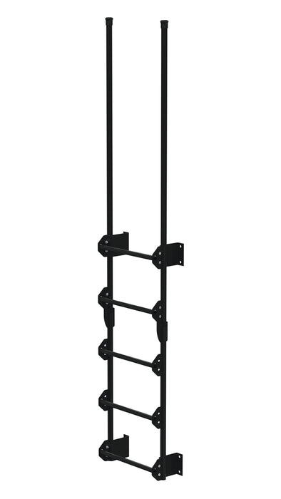Vestil DKL-5-BK Steel Walk Through Dock Ladder 5 Step 300 lb. Capacity Black