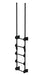 Vestil DKL-5-BK Steel Walk Through Dock Ladder 5 Step 300 lb. Capacity Black