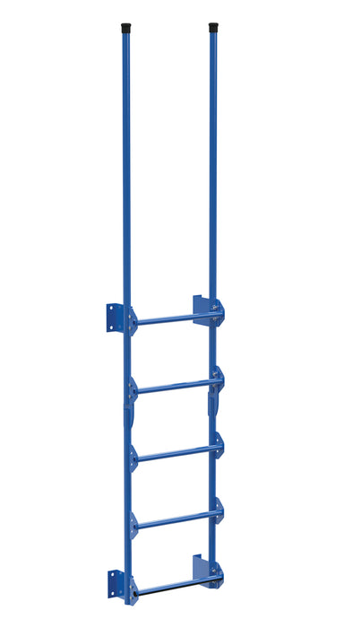 Vestil DKL-5-BL Steel Walk Through Dock Ladder 5 Step 300 lb. Capacity Blue