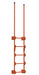 Vestil DKL-5-OR Steel Walk Through Dock Ladder 5 Step 300 lb. Capacity Orange