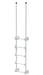 Vestil DKL-5-WT Steel Walk Through Dock Ladder 5 Step 300 lb. Capacity White