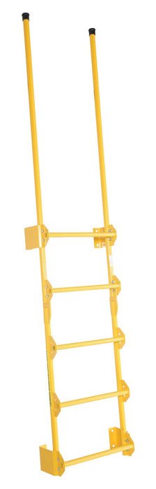 Vestil DKL-5 Steel Walk Through Dock Ladder 5 Step 300 lb. Capacity Yellow