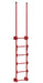 Vestil DKL-6-RD Steel Walk Through Dock Ladder 6 Step 300 lb. Capacity Red