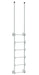 Vestil DKL-6-WT Steel Walk Through Dock Ladder 6 Step 300 lb. Capacity White