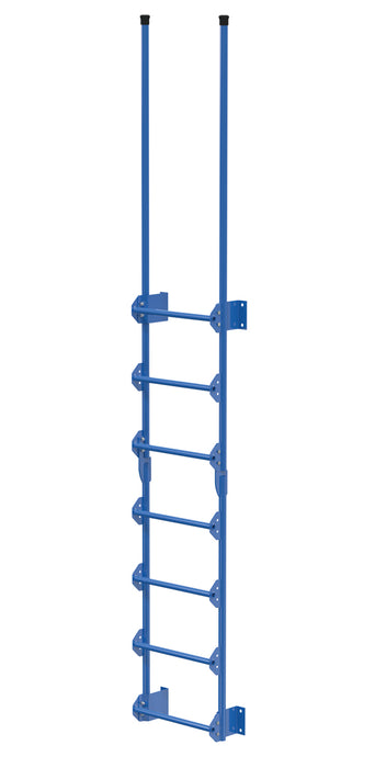 Vestil DKL-7-BL Steel Walk Through Dock Ladder 7 Step 300 lb. Capacity Blue