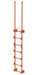 Vestil DKL-7-OR Steel Walk Through Dock Ladder 7 Step 300 lb. Capacity Orange