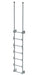 Vestil DKL-7-SL Steel Walk Through Dock Ladder 7 Step 300 lb. Capacity Silver
