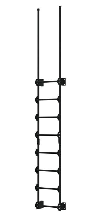 Vestil DKL-8-BK Steel Walk Through Dock Ladder 8 Step 300 lb. Capacity Black