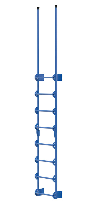 Vestil DKL-8-BL Steel Walk Through Dock Ladder 8 Step 300 lb. Capacity Blue