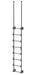 Vestil DKL-8-GYSG Steel Walk Through Dock Ladder 8 Step 300 lb. Capacity Gray Semi Gloss