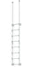 Vestil DKL-8-WT Steel Walk Through Dock Ladder 8 Step 300 lb. Capacity White