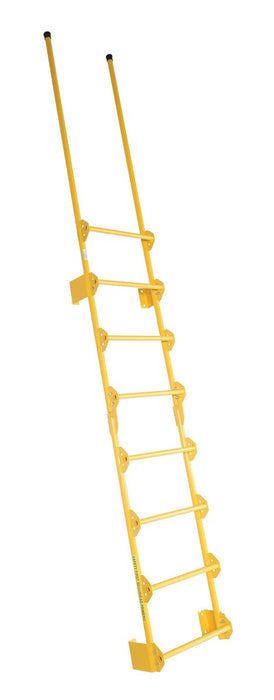 Vestil DKL-8 Steel Walk Through Dock Ladder 8 Step 300 lb. Capacity Yellow