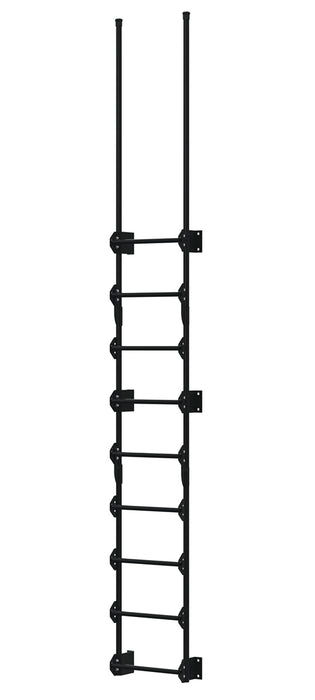 Vestil DKL-9-BK Steel Walk Through Dock Ladder 9 Step 300 lb. Capacity Black