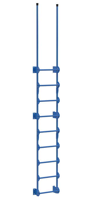 Vestil DKL-9-BL Steel Walk Through Dock Ladder 9 Step 300 lb. Capacity Blue