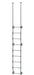 Vestil DKL-9-SL Steel Walk Through Dock Ladder 9 Step 300 lb. Capacity Silver