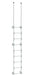 Vestil DKL-9-WT Steel Walk Through Dock Ladder 9 Step 300 lb. Capacity White